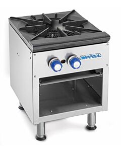 Imperial ISPA-18-2 Stock Pot Range Two 3-Ring Burners Top Grate Natural Gas or Liquid Propane -180,000 BTU