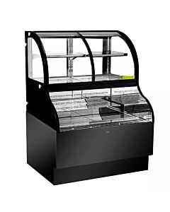 Omcan Scratch and Dent 36" Dual Service Open Refrigerated Floor Display Case Merchandiser - CA