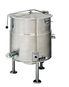 Cleveland KEL25 Floor Type Stationary 2/3 Steam Jacketed Electric Kettle 25 Gallon/ 100 Liters - 208/240V
