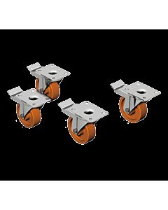 Combistar KRTB610 Casters, set of 4, two with branks (for use with non-stacked oven only) - CA