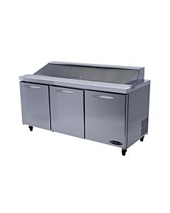 Kool-It KSTM-72-3 - 72" Mega Top Refrigerated Prep Table with Three Doors