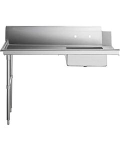 Zanduco 30" x 60" Left Side Soiled Dish Table with Sink - USA