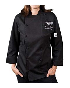 Chef Revival Cuisinier Ladies Jacket, Black, Chef-Tex Breeze LJ025BK