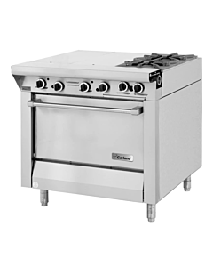 Garland M43-1R Master Series 34" Natural Gas Range with 12" wide Hot Top, 4 Open Burners and 1 Standard Oven Base - 158,000 BTU