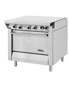 Garland M43-3S Master Series 34" Liquid Propane Range with 3 Hot Tops (12" wide) and 1 Storage Base - 66,000 BTU - USA