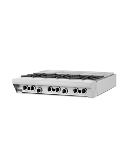 Garland M43-FTT Master Series 34" Liquid Propane Modular Top Range with 3 Open Burners, 3 Hot Tops - 96,000 BTU