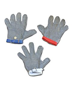 Omcan 5 Finger Mesh Reversible Gloves, Stainless Steel