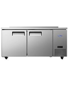 Atosa MGF67GR 67" Side Mount Solid 2 Door Worktop Refrigerator with 18.5 cu.ft. Capacity -115V - CA