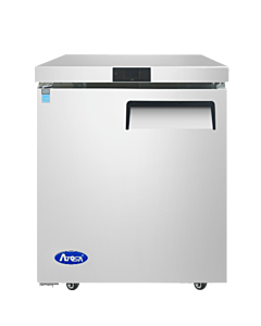 Atosa MGF8401GRL 27" Single Left-Hinged Solid Door Undercounter Refrigerator with 7.2 cu.ft. Capacity - 115V - CA