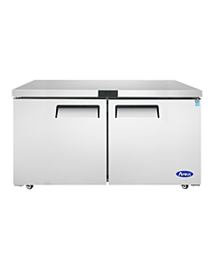 Atosa MGF8407GR 60" 2 Solid Doors Undercounter Freezer - 115V - CA