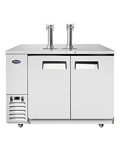 Atosa MKC58GR 58'' Stainless Steel Keg Cooler with 2 Dual Tap Towers