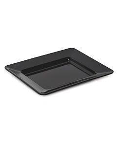 GET ML-11-BK Milano™ 12" x 10" Rectangular Plate, .75" Deep - 12/case