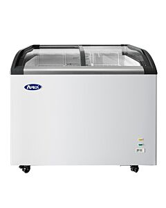 Atosa MMF9110 40" Angle Curved Glass Top Chest Freezers - CA