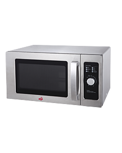 EFI MW-251000120-D 25L Light-Duty Stainless Steel Microwave with Dial Timer - 1000W, 120V
