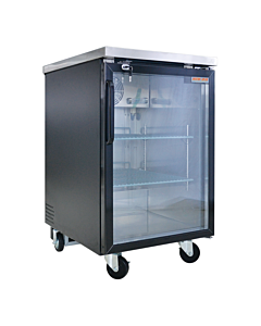 New Air NBB-23-SG 23" Single Glass Door Back Bar Refrigerator with 220L Capacity - 115V, 1/6HP