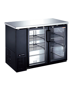 New Air NBB-48-SG-N 49" Two-Glass Door Back Bar Refrigerator with 339L Capacity - 115V, 1/5HP