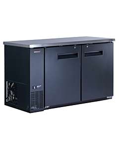 New Air NBB-60-SB 59" Two-Solid Door Back Bar Refrigerator with 546L Capacity - 115V, 1/5HP - CA