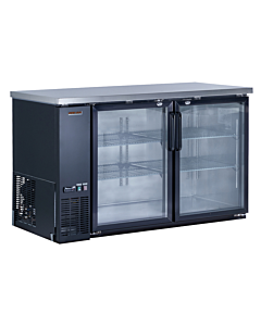 New Air NBB-60-SG 59" Two-Glass Door Back Bar Refrigerator with 546L Capacity - 115V, 1/5HP