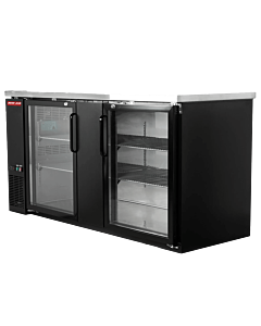 New Air NBB-69-SG 69" Two-Glass Door Back Bar Refrigerator with 665L Capacity - 115V, 4.7A