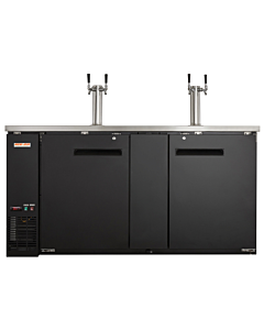 New Air NBD-69-SB 69" Two-Solid Door Beer Dispenser with 660L Capacity - 115V, 1/5HP