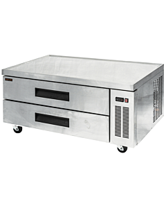 New Air NCB-052-SS 52" Two Drawer Stainless Steel Refrigerated Chef Base with 238L Capacity - 115V, 1/6HP
