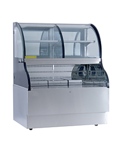 New Air NCC-48-SS 47.5" Open Refrigerated Dual Temperature Combination Display Case with 483L Capacity - 115V, 1680W