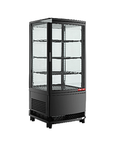 New Air NCD-19-SV 17" 4-Sided Glass Refrigerated Self-Serve Countertop Display Case with 78L Capacity - 110-120V, 175W