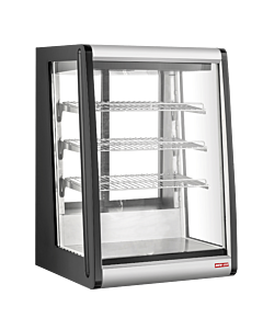 New Air NCD-24-CD 24" Countertop Refrigerated Display Case with Two Rear Doors and 146L Capacity - 110-120V, 190W