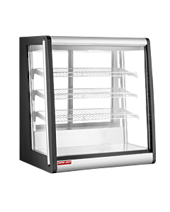 New Air NCD-32-CD 32" Countertop Refrigerated Display Case with Two Rear Doors and 196L Capacity - 110-120V, 190W