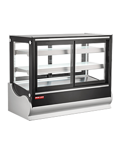 New Air NCDC-48-SV 48" Glass Refrigerated Self-Serve Countertop Display Case with 255L Capacity - 110-120V, 305W