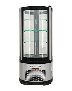 New Air NDC-010-RD 19" Circular Countertop Refrigerated Display Case with 100L Capacity - 115V, 1/5HP - CA