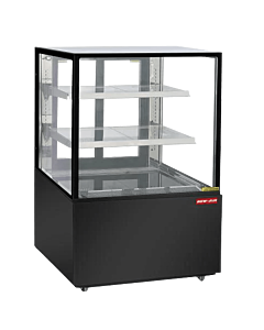New Air NDC-48-SG 47.5" Square Glass Floor Refrigerated Display Case with 542L Capacity - 115V, 750W
