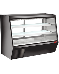 New Air NDDC-72-GC 72" Square Glass Refrigerated Deli Display Case with Gravity Coil and 978+240L Capacity - 110-120V, 500W