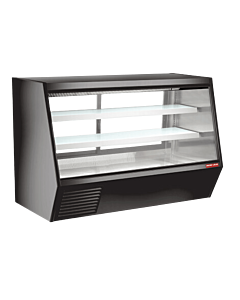 New Air NDDC-84-GC 83.5" Square Glass Refrigerated Deli Display Case with Gravity Coil and 1148+295L Capacity - 110-120V, 550W
