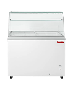New Air NIF-50-DC 50" Ice Cream Dipping Cabinet with Glass Canopy and 309L Capacity - 115V, 2.3A