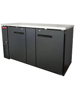 New Air NBB-69-SB 69" Two-Solid Door Back Bar Refrigerator with 665L Capacity - 115V, 4.7A
