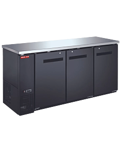 New Air NBB-72-SB-N 72" Two-Solid Door Back Bar Refrigerator with 612L Capacity - 115V, 1/4HP