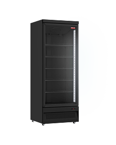 New Air NGF-30-HB 29.5" Single Glass Door Reach-In All Black Freezer with 560L Capacity - 115V, 500W