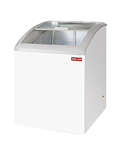 New Air NIF-24-CG 24" Curved Glass Ice Cream Freezer with 102L Capacity - 115V, 2.1A