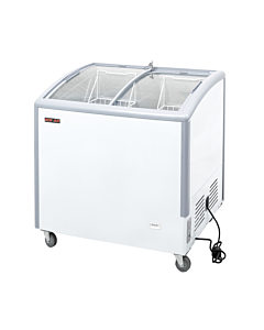 New Air NIF-35-CG 35" Curved Glass Ice Cream Freezer with 168L Capacity - 115V, 186W