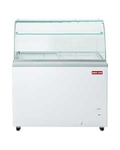 New Air NIF-41-DC 41" Ice Cream Dipping Cabinet with Glass Canopy and 240L Capacity - 115V, 2.3A