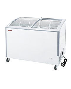 New Air NIF-49-CG 49" Curved Glass Ice Cream Freezer with 268L Capacity - 115V, 296W