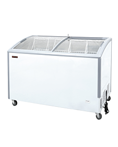 New Air NIF-55-CG 55" Curved Glass Ice Cream Freezer with 308L Capacity - 115V, 296W