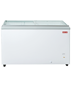 New Air NIF-60-FG 60" Flat Glass Top Ice Cream Freezer with 395L Capacity - 115V, 2.9A