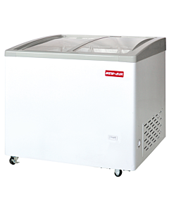 New Air NIF-61-CG 61" Curved Glass Ice Cream Freezer with 395L Capacity - 115V, 2.9A