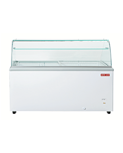 New Air NIF-71-DC 71" Ice Cream Dipping Cabinet with Glass Canopy and 549L Capacity - 115V, 2.9A