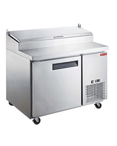 New Air NPT-044-PI 44" Refrigerated Solid Door Pizza Prep Table with 280L Capacity - 115V, 250W