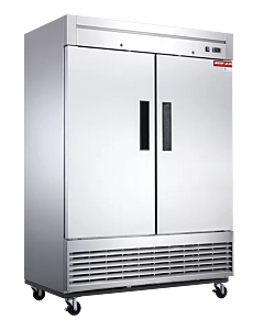 New Air NSR-115-H 54.5" 2-Solid Door Stainless Steel Reach-In Refrigerator with 1154L Capacity - 115V, 730W - CA