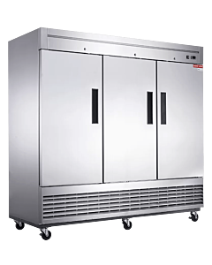 New Air NSR-182-H 82.5" 3-Solid Door Stainless Steel Reach-In Refrigerator with 1820L Capacity - 115V, 760W - CA