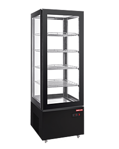 New Air NUDC-21-S 20.5" Upright 4-Sided Glass Refrigerated Display Case with 250L Capacity - 110-120V, 2.85A - CA